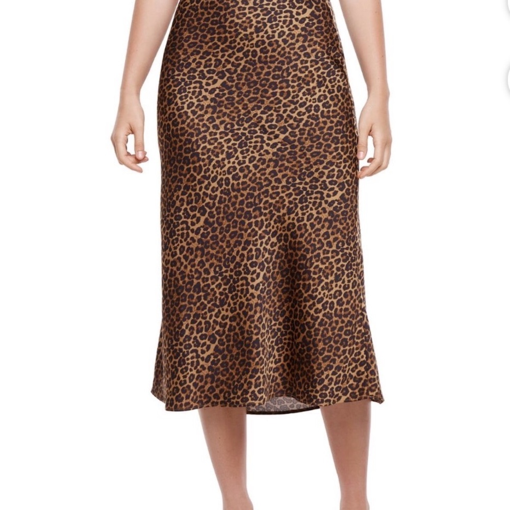Express Leopard Print Midi Skirt sz XS - NWT